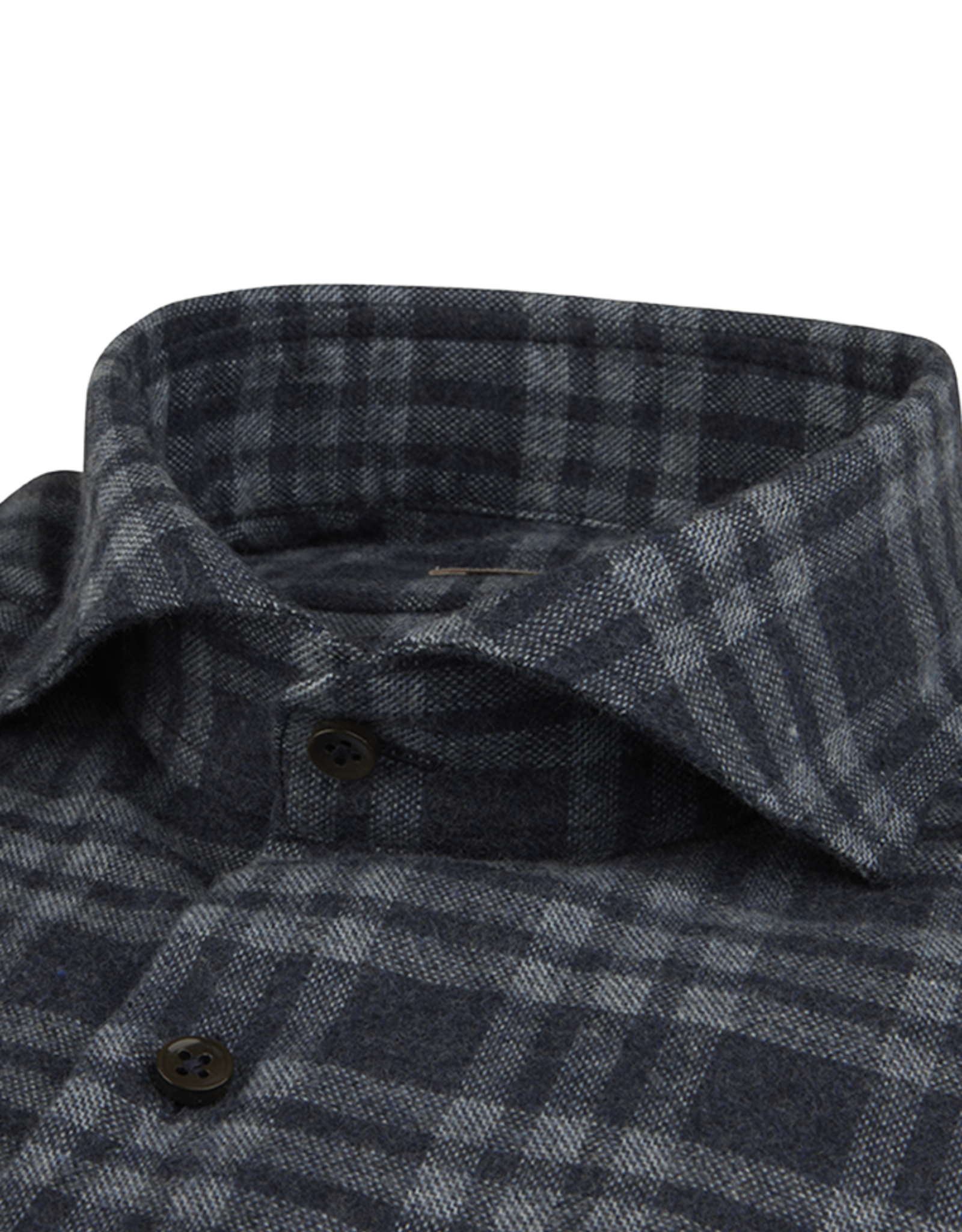 Stenströms Stenströms shirt flannel blue checked Slimline 712371-8650/183