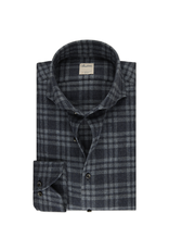 Stenströms Stenströms shirt flannel blue checked Fitted body 612371-8650/183