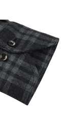 Stenströms Stenströms shirt flannel blue checked Fitted body 612371-8650/183