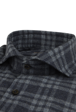 Stenströms Stenströms shirt flannel blue checked Fitted body 612371-8650/183