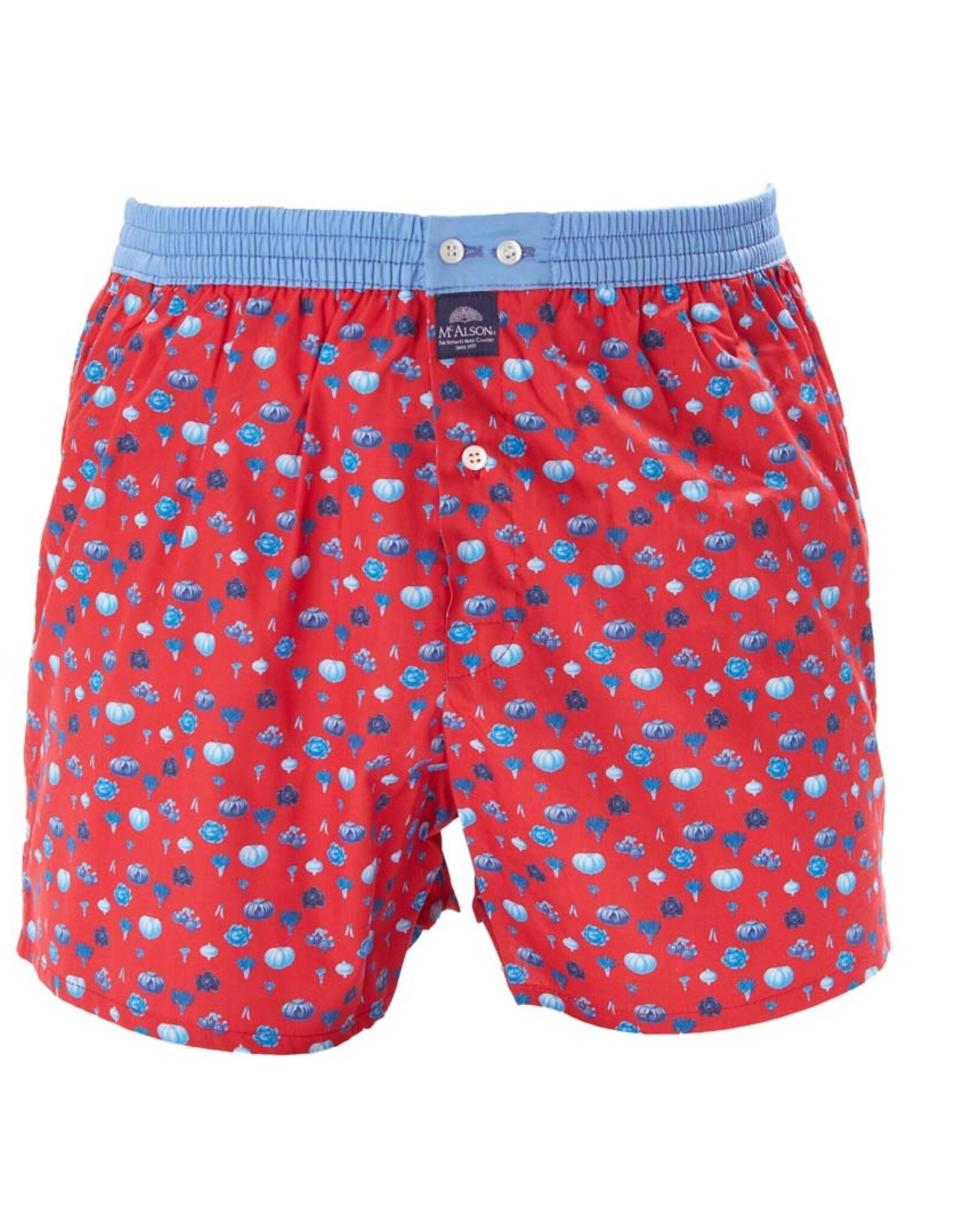 Mc Alson Mc Alson boxershort pompoen rood-lichtblauw M4813