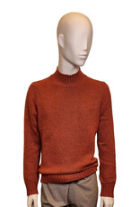 Gran Sasso Sandmore's sweater mock rusty orange