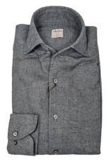 Stenströms Stenströms shirt flannel gray Fitted body 612501-8420/380