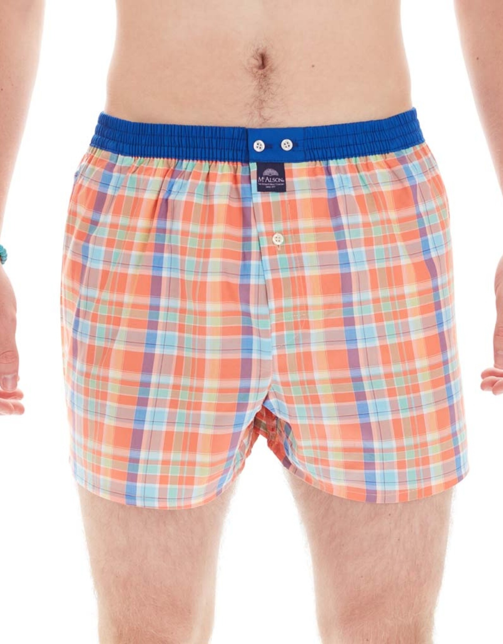 Mc Alson Mc Alson boxer shorts orange check M4930