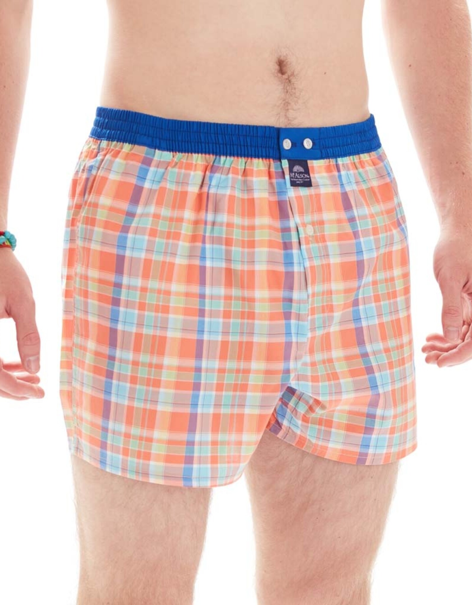 Mc Alson Mc Alson boxer shorts orange check M4930