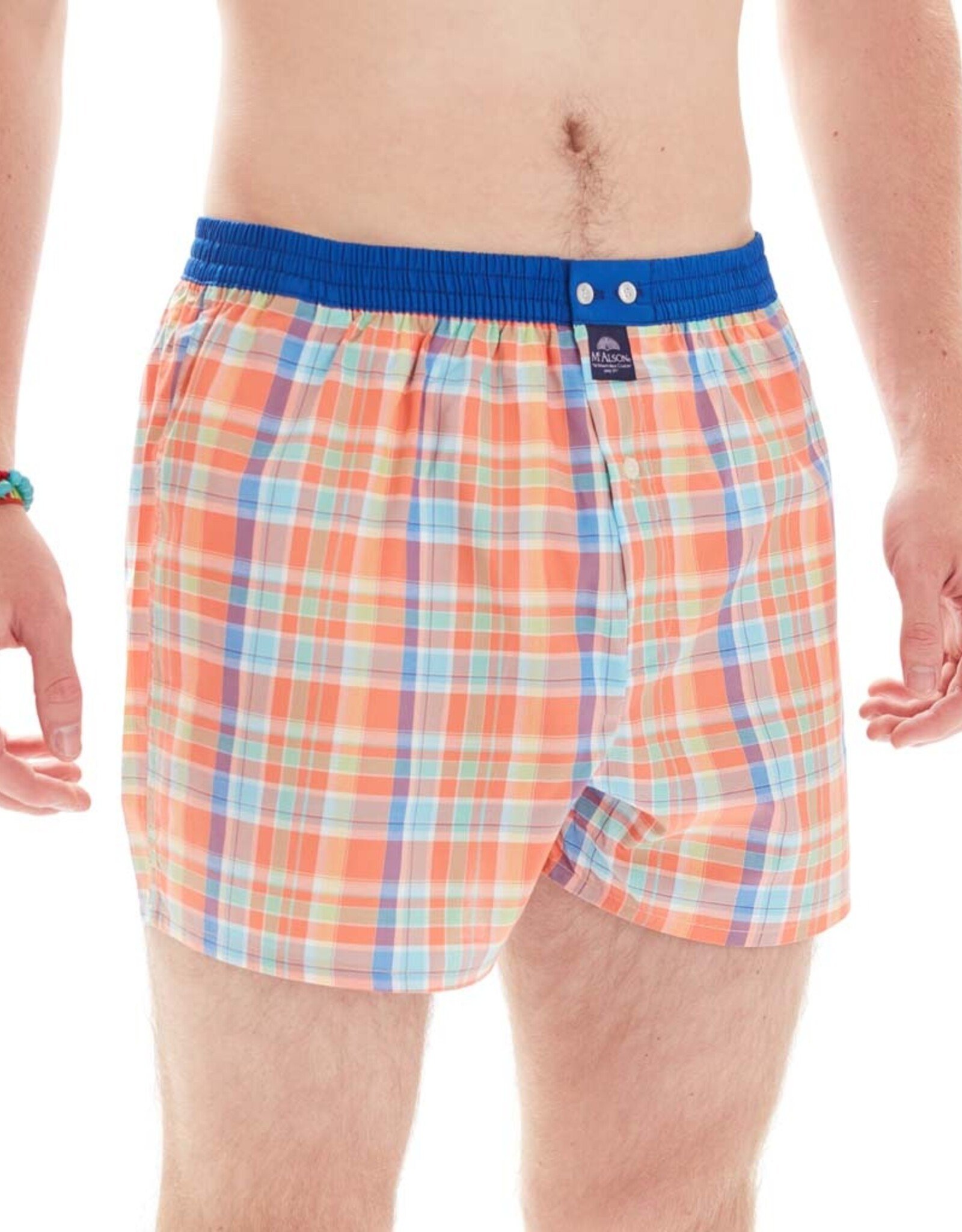 Mc Alson Mc Alson boxershort oranje ruit M4930