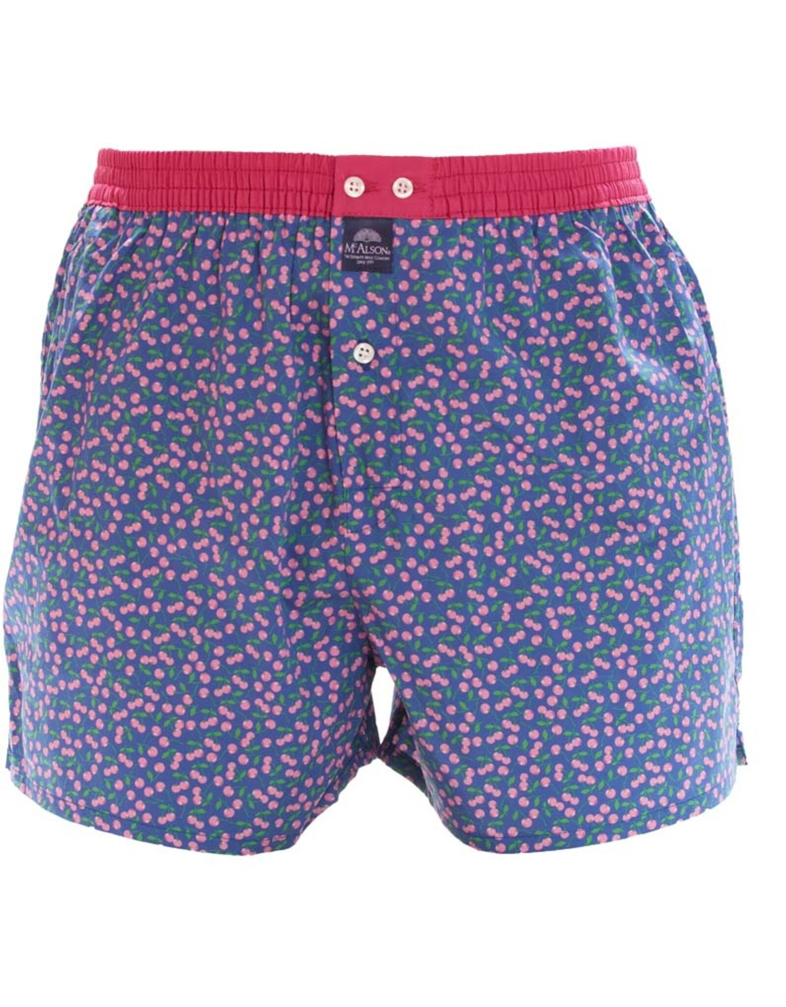 Mc Alson Mc Alson boxershort blauw-roze kers M4959