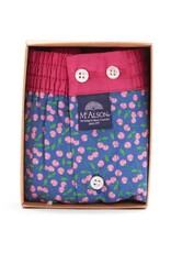 Mc Alson Mc Alson boxershort blauw-roze kers M4959