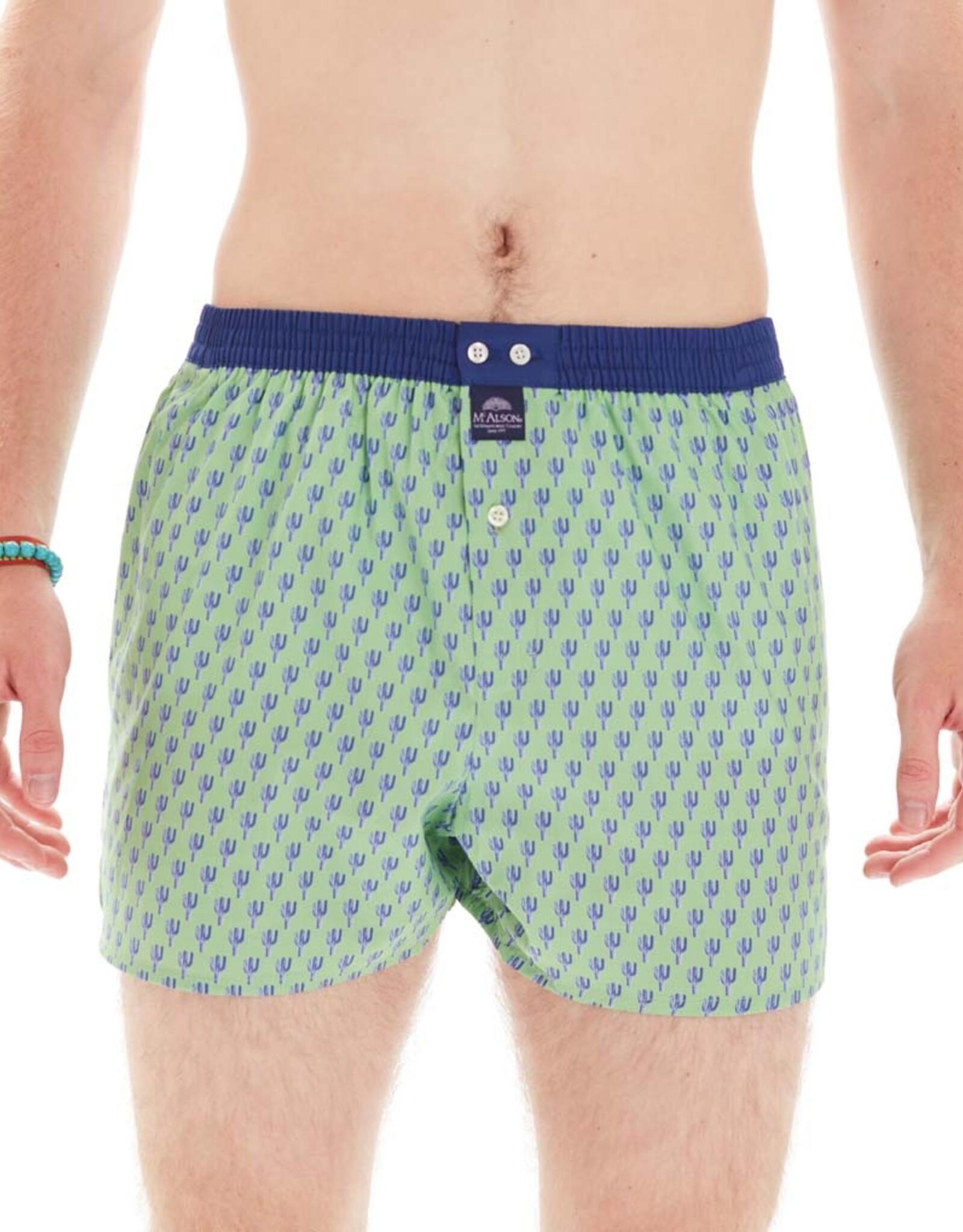 Mc Alson Mc Alson boxer shorts blue-green cactus  M4956