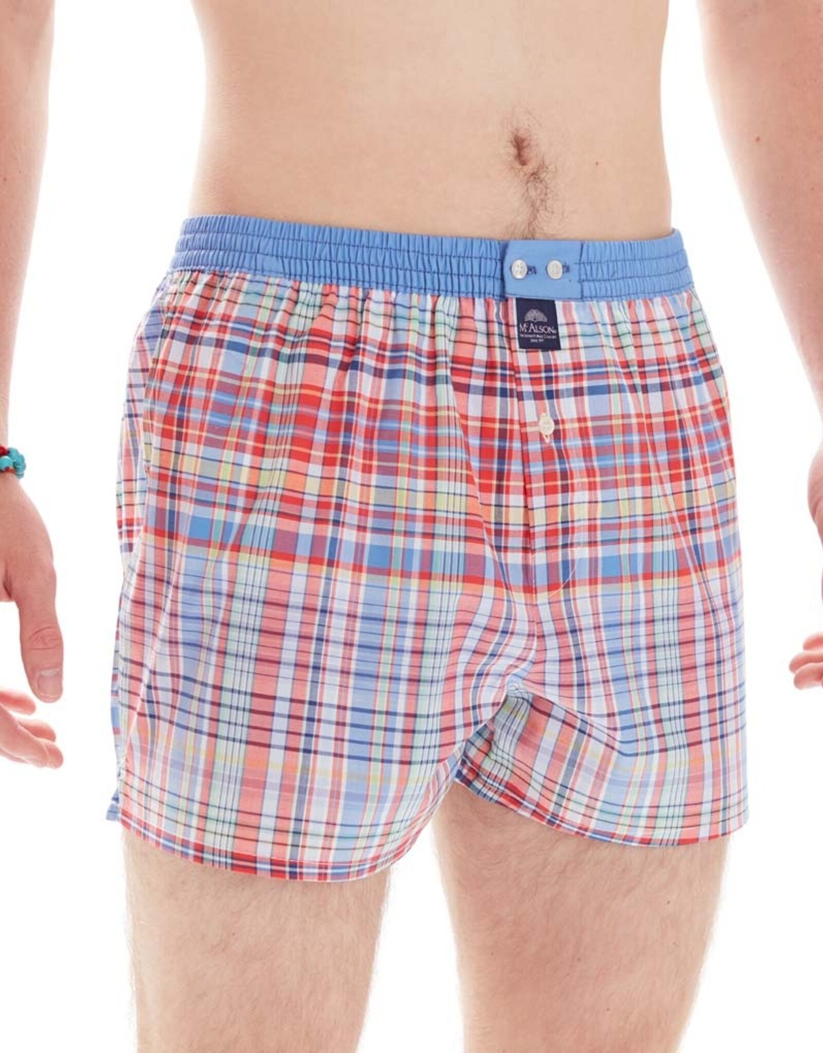 Mc Alson Mc Alson boxer shorts light blue check  M4934