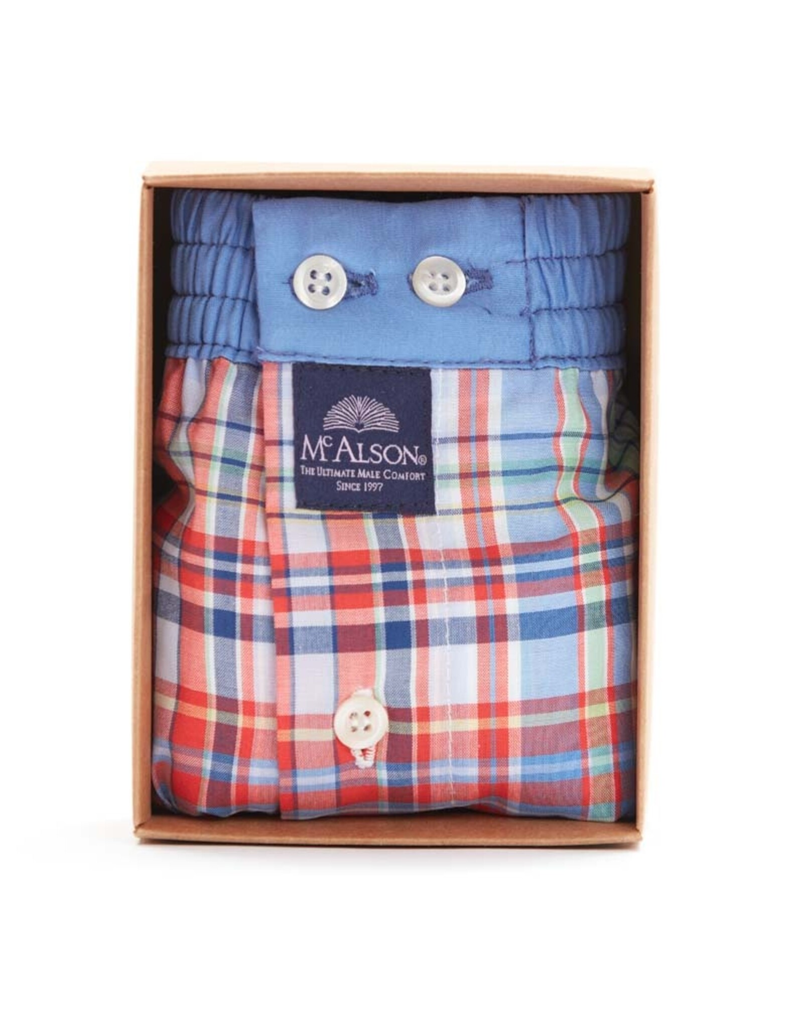 Mc Alson Mc Alson boxer shorts light blue check  M4934