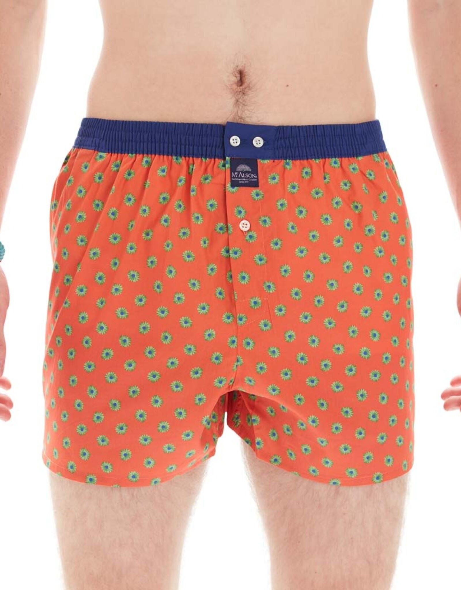 Mc Alson Mc Alson boxershort blauw-oranje bloem M4969