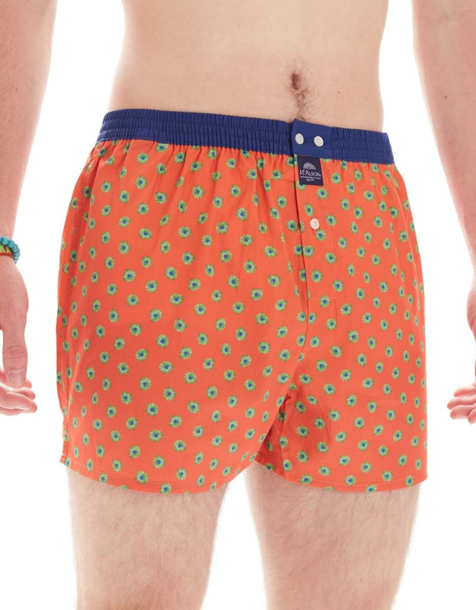 Mc Alson Mc Alson boxershort blauw-oranje bloem M4969