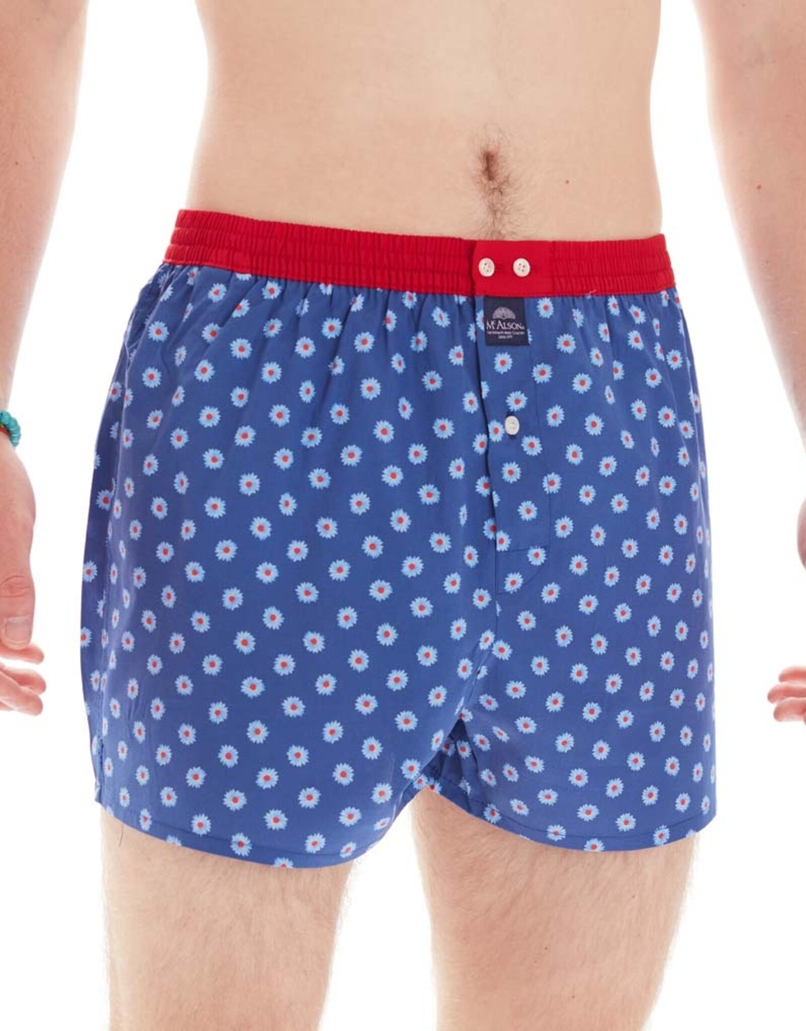 Mc Alson Mc Alson boxershort blauw-rood bloem M4967