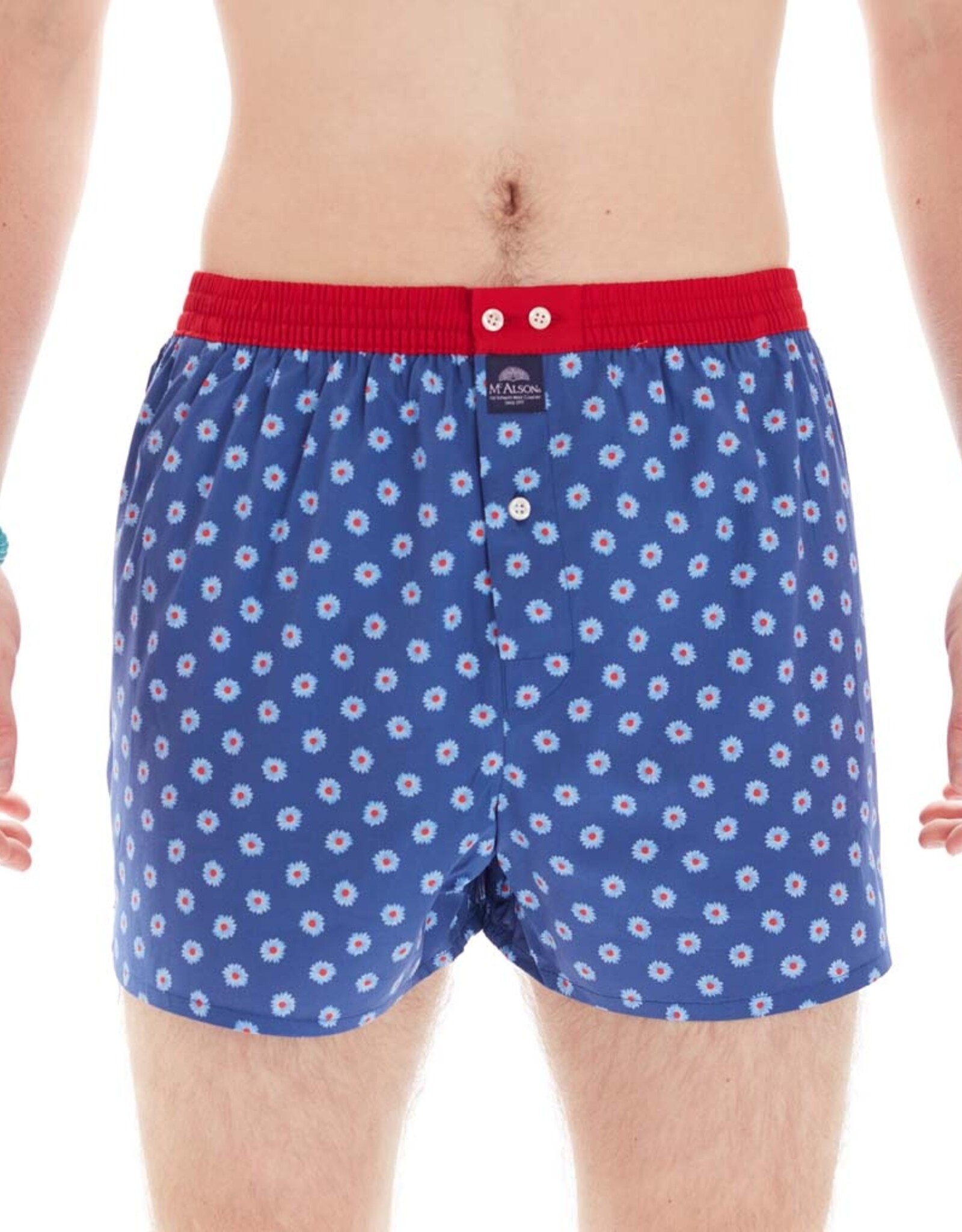 Mc Alson Mc Alson boxershort blauw-rood bloem M4967