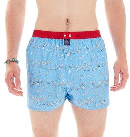 Mc Alson Mc Alson boxershort blauw zeilboot