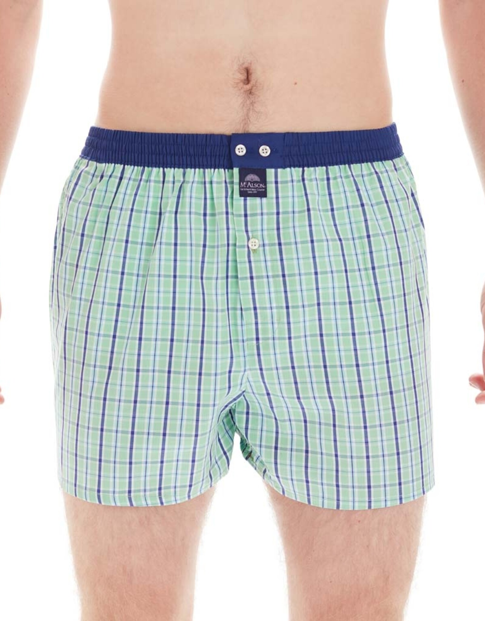 Mc Alson Mc Alson boxershort blue-green check M4918