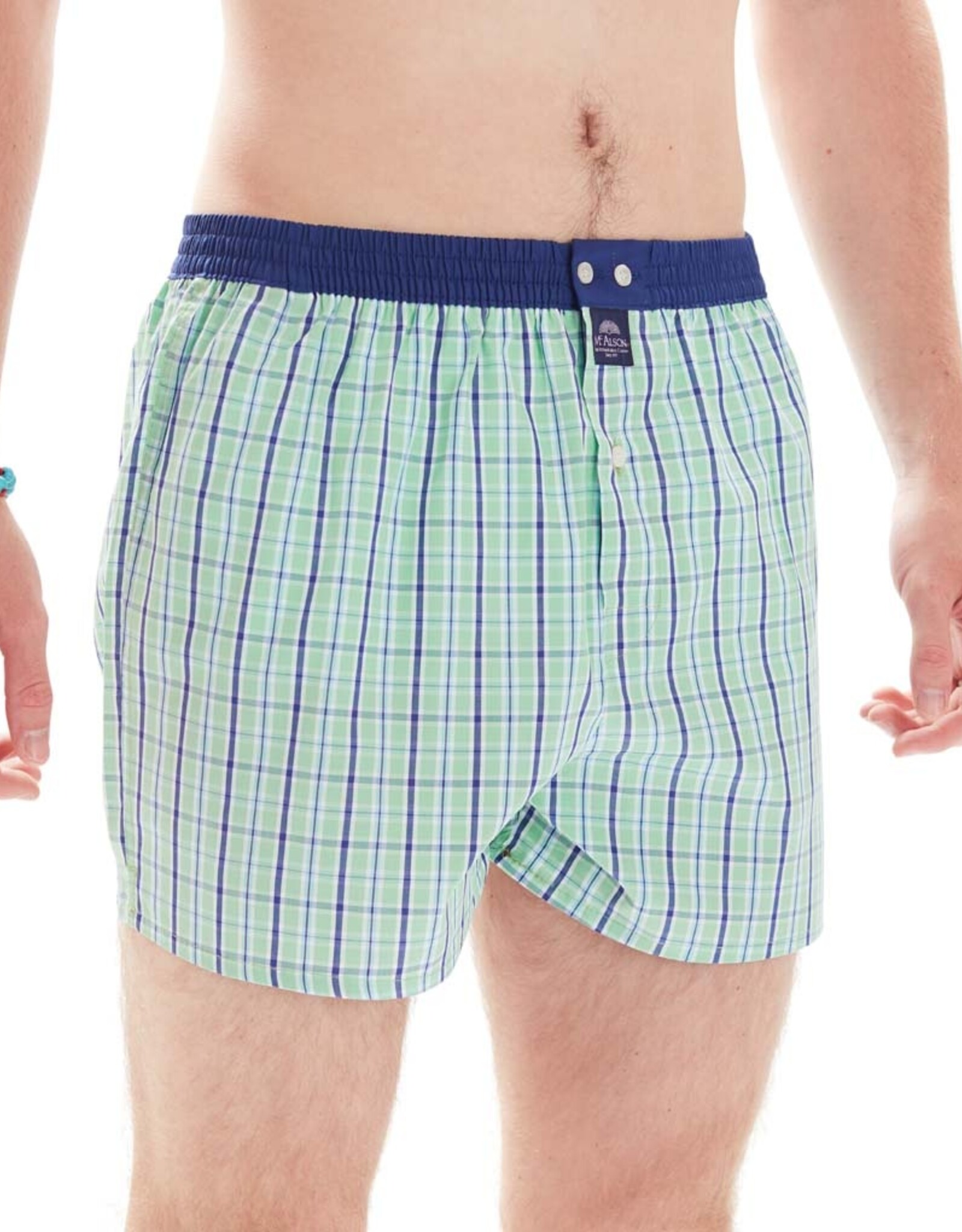 Mc Alson Mc Alson boxershort blue-green check M4918