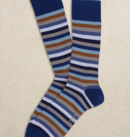 Marcoliani Marcoliani socks cotton rainbow stripe navy-brown