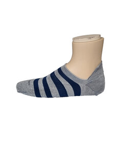 Marcoliani Marcoliani socks grey-blue stripe sneaker