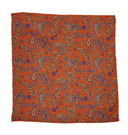 Calabrese Calabrese pocket square paisley orange
