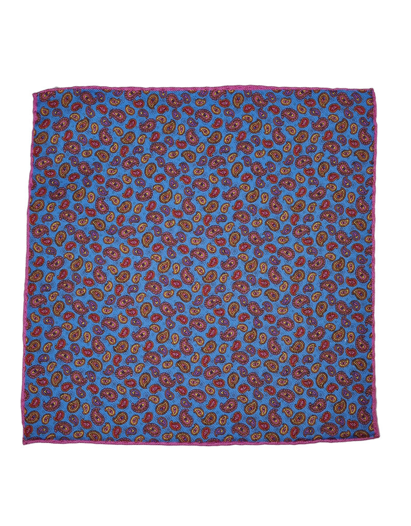 Calabrese Calabrese pocket square light blue paisley 8024020/027