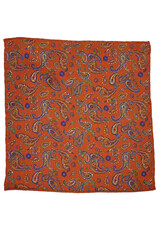 Calabrese Calabrese pocket square orange paisley 8024020/016