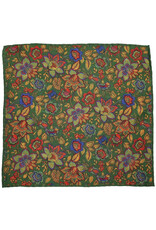 Calabrese Calabrese pocket square floral green 8024013/005