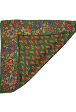 Calabrese Calabrese pocket square floral green 8024013/005