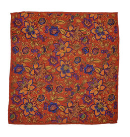 Calabrese Calabrese pocket square floral orange