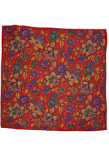 Calabrese Calabrese pocket square floral red 8024013/012