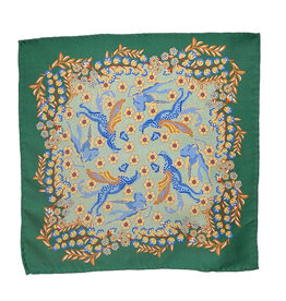 Calabrese Calabrese pocket square tiger green