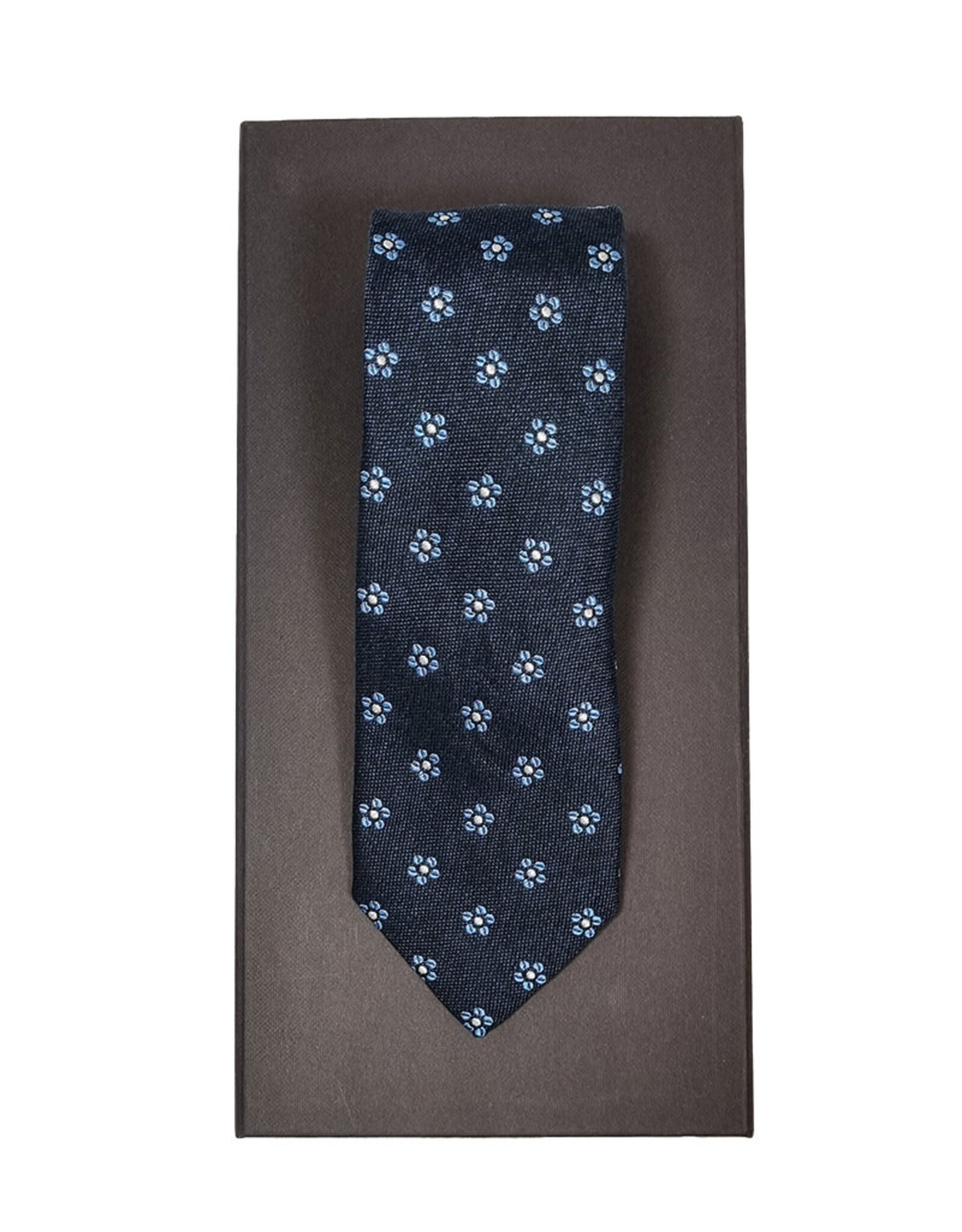 Calabrese Calabrese tie navy flower 2224020/001