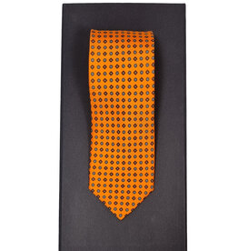 Calabrese Calabrese tie orange micro print