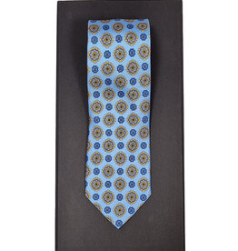 Calabrese Calabrese tie light blue medallion L