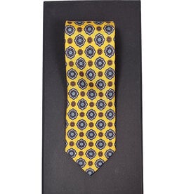 Calabrese Calabrese tie yellow medallion L