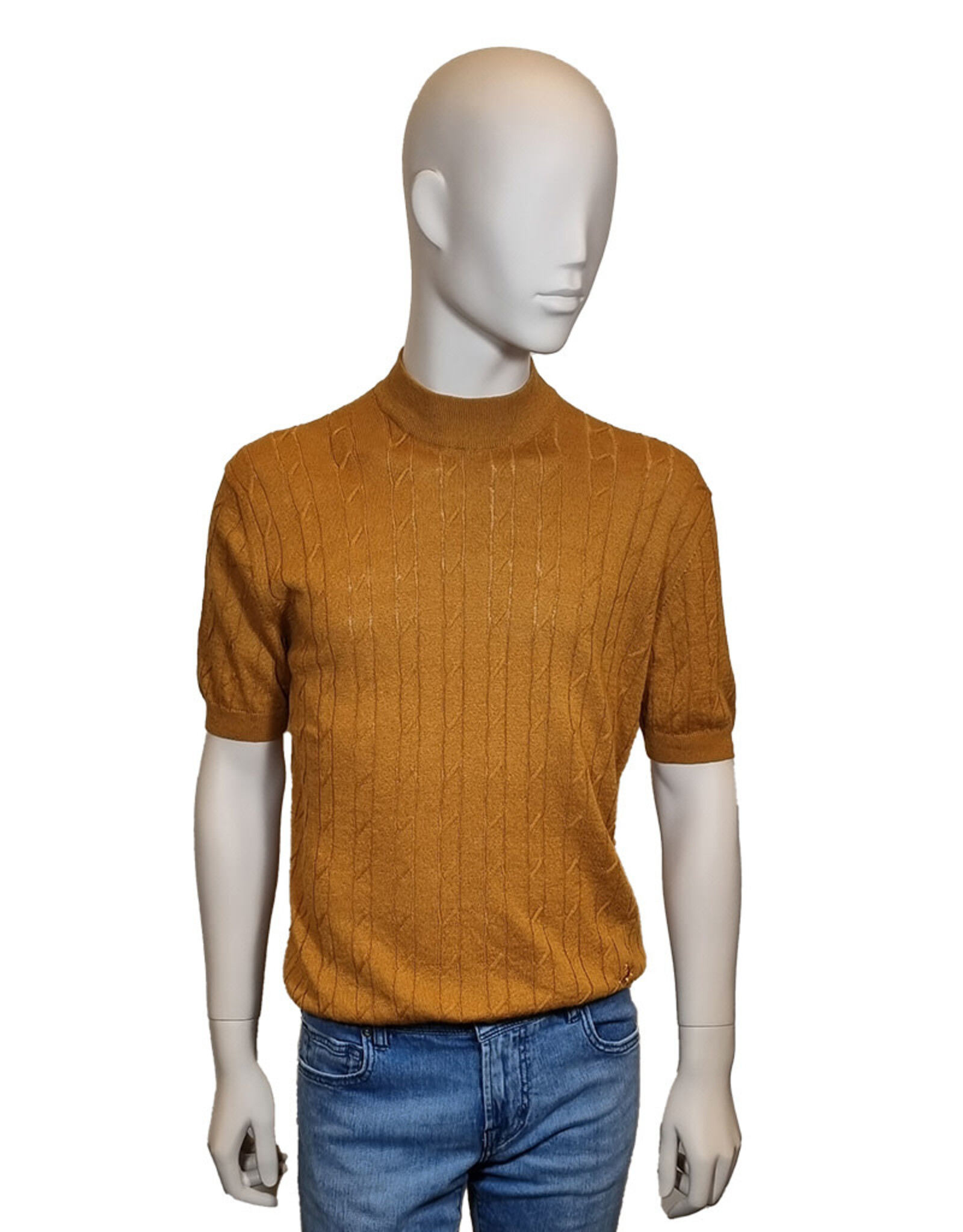 Tombolini Tombolini t-shirt ronde hals oranje ZMFQ/U120 WM89