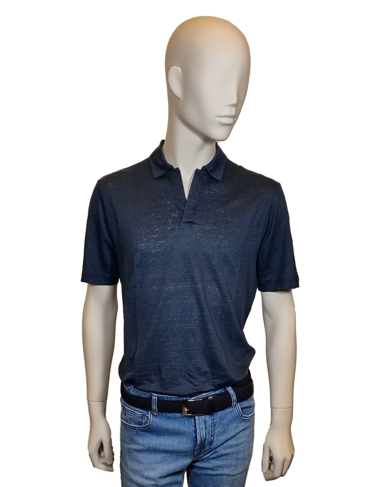 Gran Sasso Sandmore's polo linen blue 96803/306 M:60160