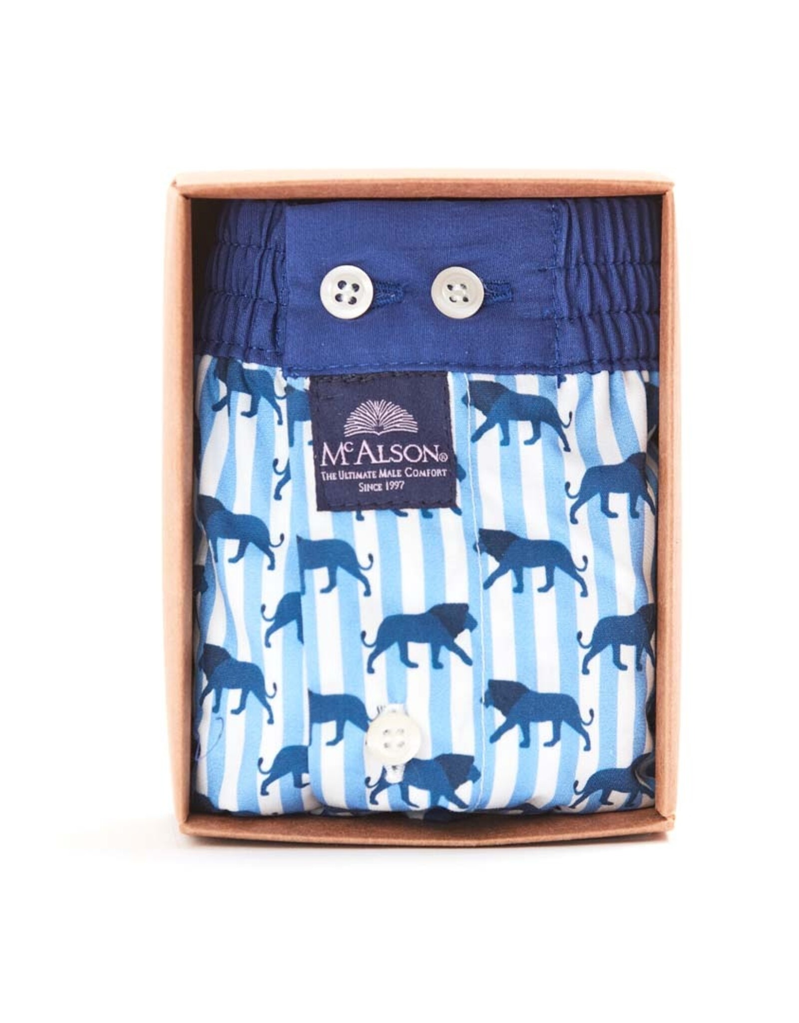 Mc Alson Mc Alson boxershort leeuw blauw M5002
