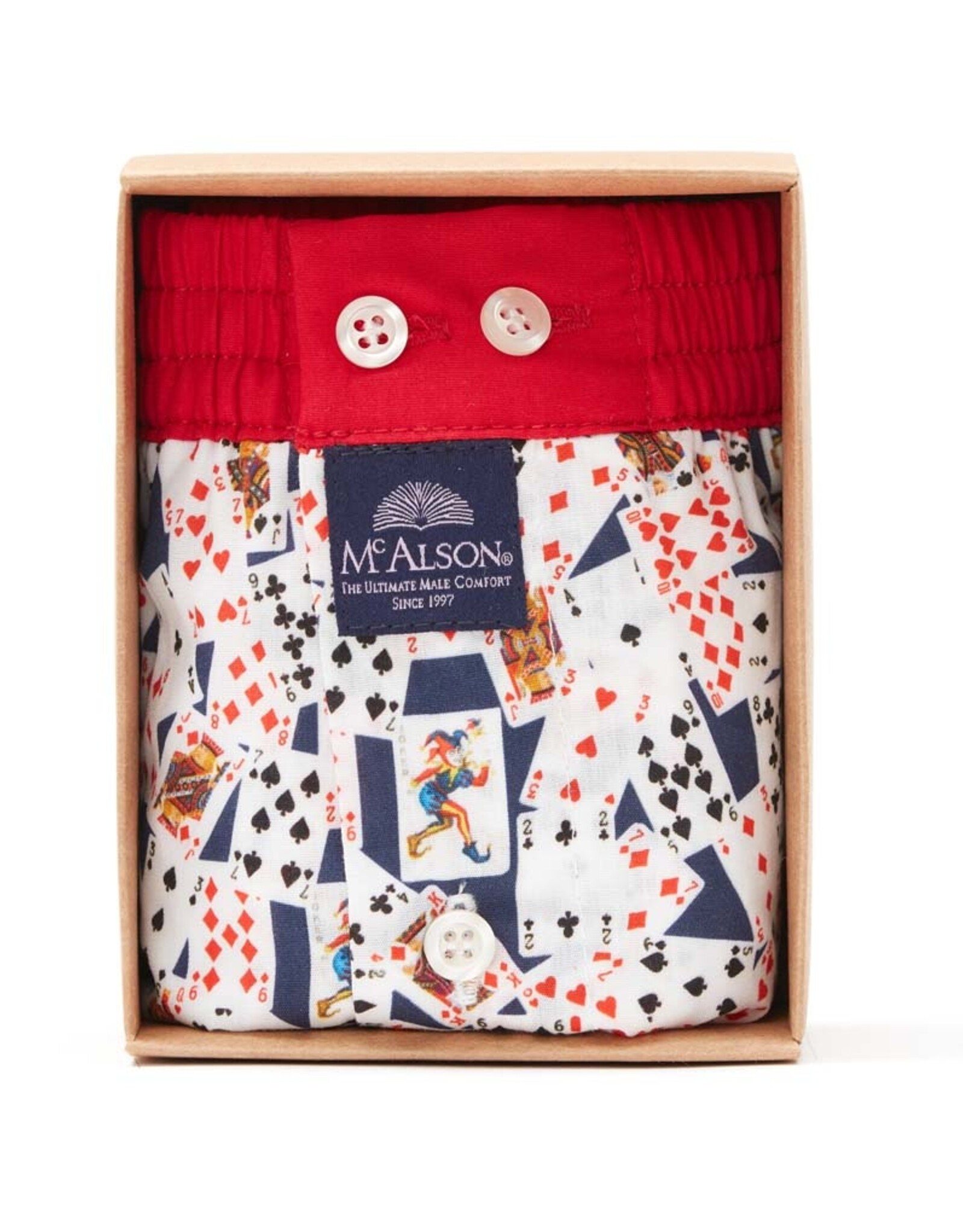 Mc Alson Mc Alson boxershort kaartspel blauw M5007