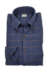 Stenströms Stenströms shirt blue check Fitted body 612261-8863/183