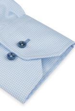 Stenströms Stenströms shirt light blue houndstooth Fitted body  616751-1950/100