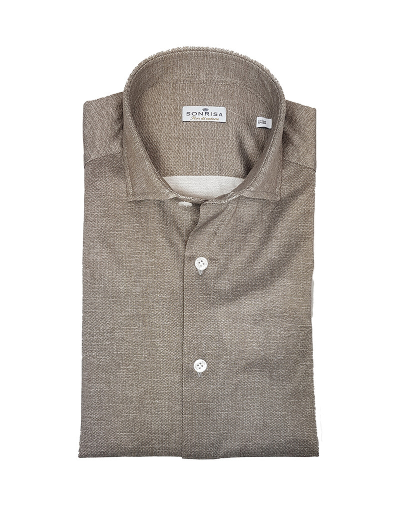 Sonrisa Sonrisa shirt beige semi-slim  J134/10