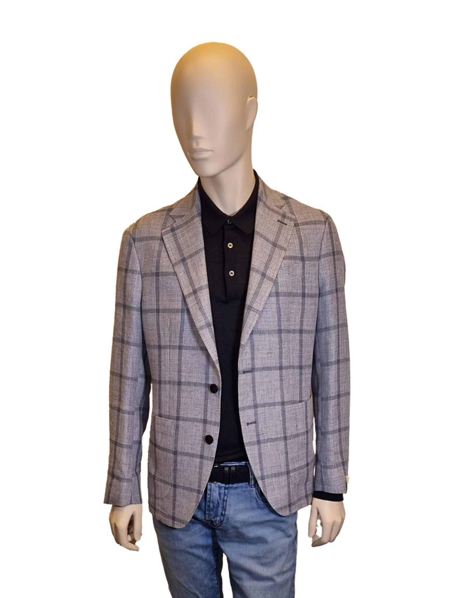 Latorre Gabiati vest lichtblauw ruit QH0283/700
