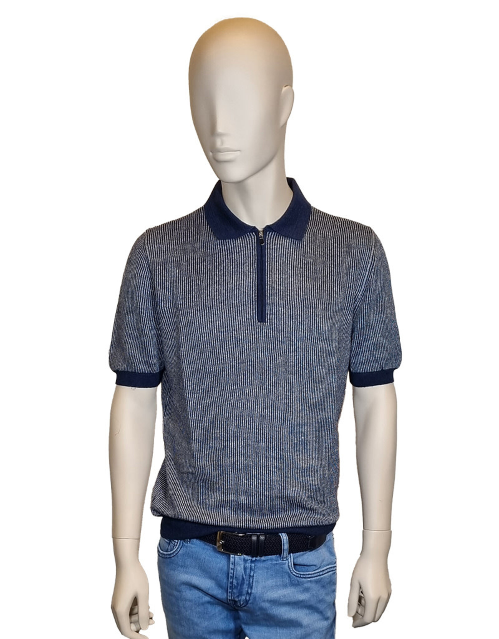Gran Sasso Sandmore's polo blue zipper  18647/598 M:57172