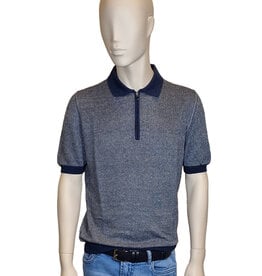 Gran Sasso Sandmore's polo blauw rits