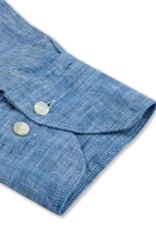Stenströms Stenströms hemd blauw linnen Slimline 774721-7970/150