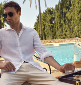 Stenströms Stenströms shirt linen white Slimline