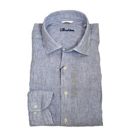 Stenströms Stenströms shirt light blue stripe linen Slimline