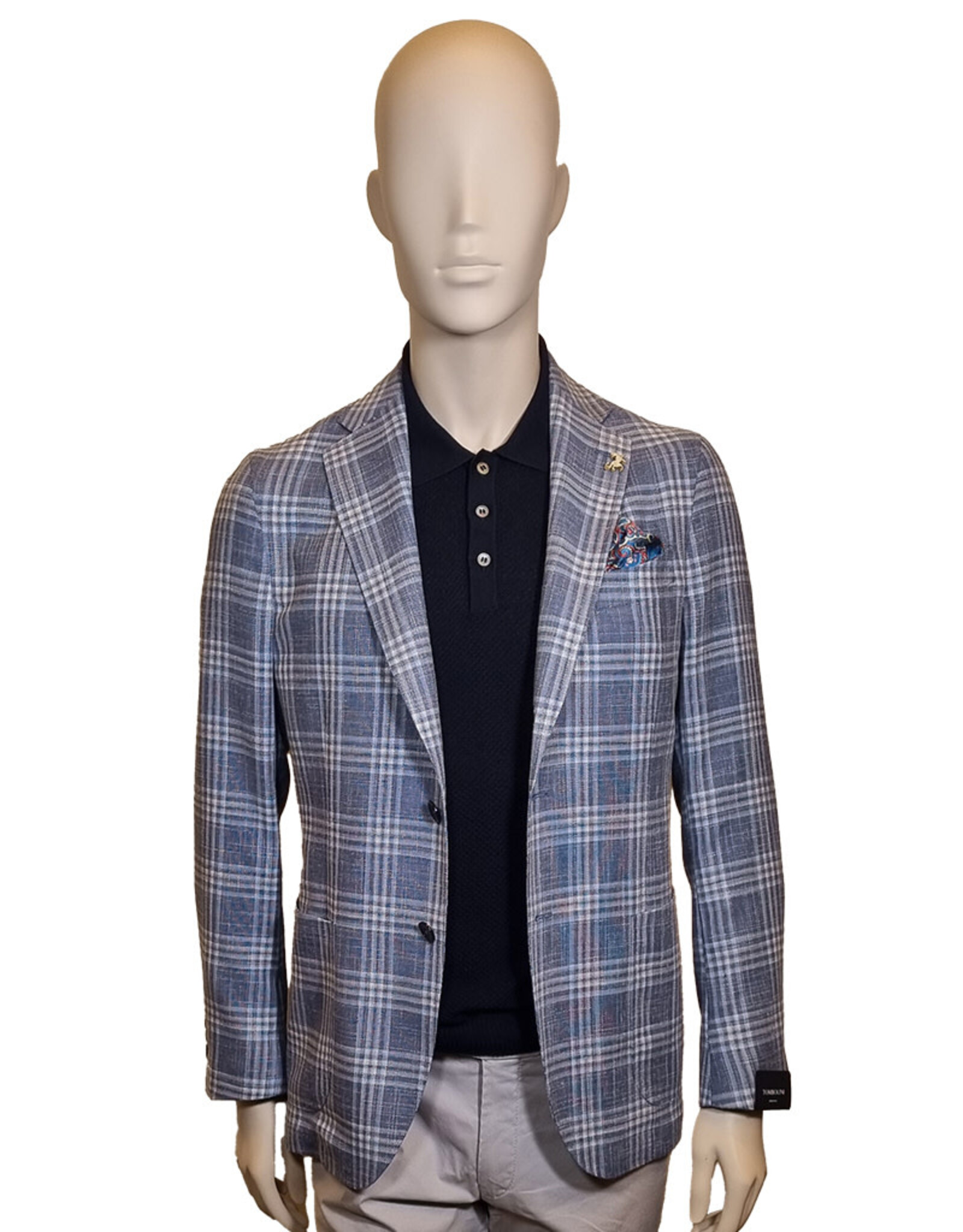 Tombolini Tombolini vest lichtblauw ruit Dream ELH2 Q720 G2T1
